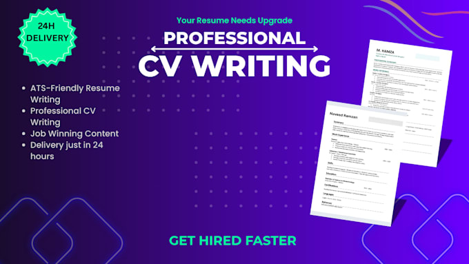 be your professional CV maker and ats resume writer