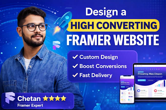convert figma to framer responsive website with animations