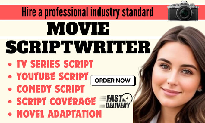 write moviescript format and edit screenplay TV pilot screen writer feature film