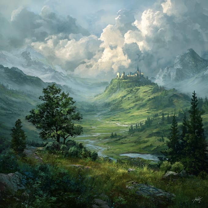 design fantasy background and landscape