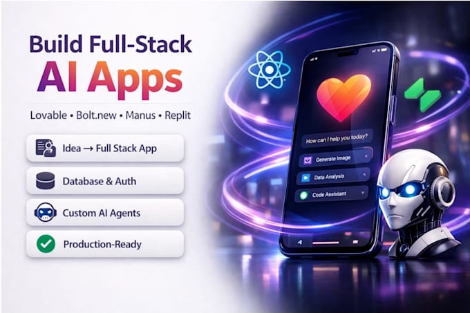 Build and deploy full stack ai web apps using lovable, bolt, manus, and ...
