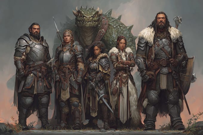 design character fantasy illustration party