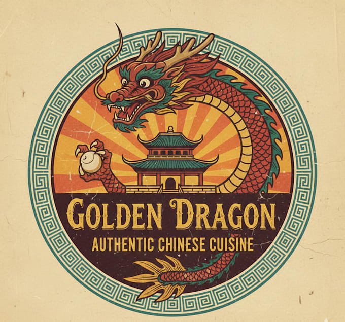 design an authentic vintage chinese restaurant logo