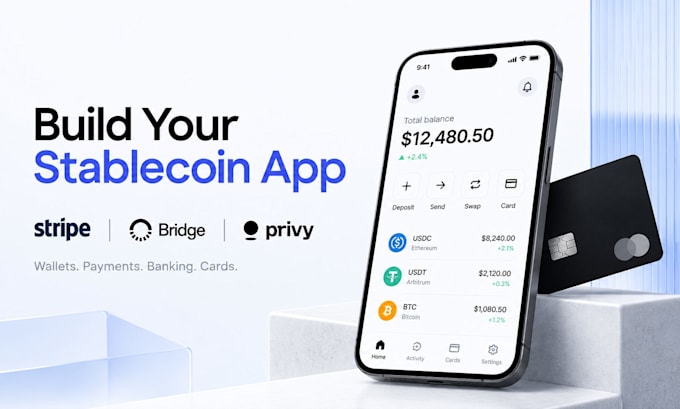 build a stablecoin wallet, banking and card app with stripe bridge privy