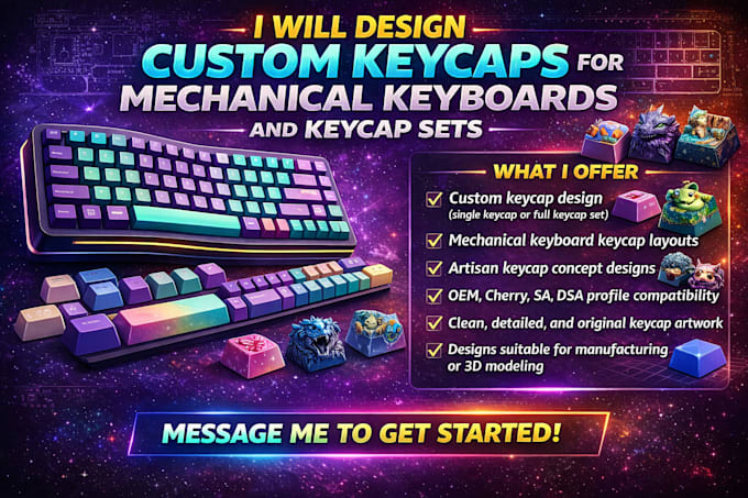 design custom keycaps for mechanical keyboards and keycap sets
