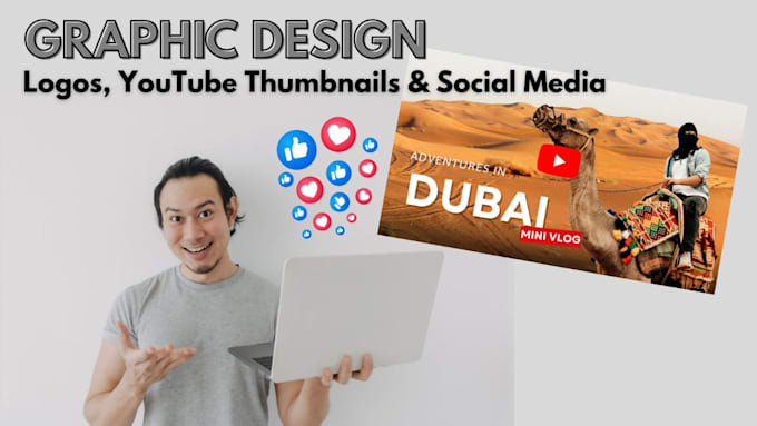design youtube thumbnails create brand logo and edit images