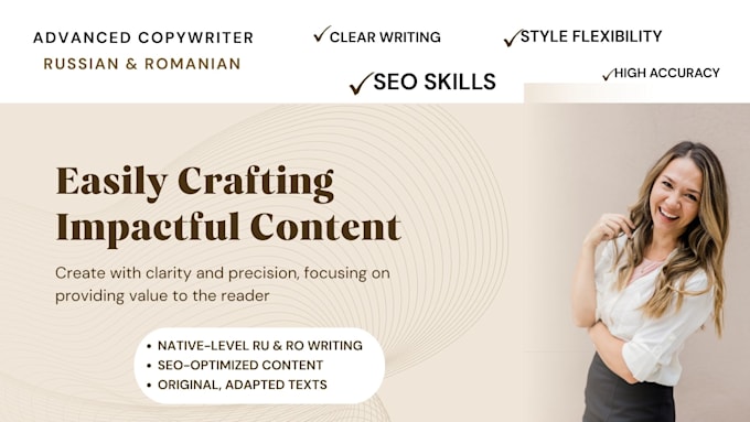 create professional website content in romanian and russian