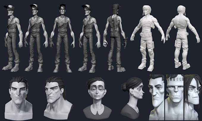 Do 3d character model 3d printing character modeling game asset 3d ...