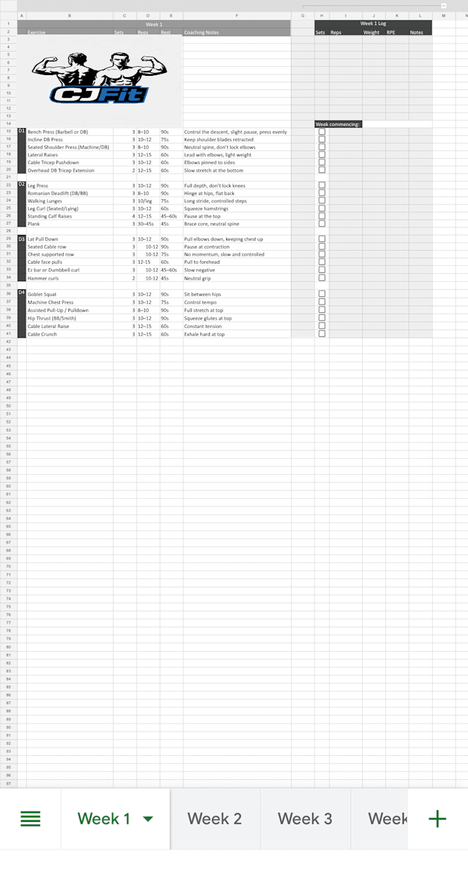 create a custom workout plan tailored to you and your goals
