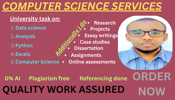 do data science, computer science, java, cpp, python, excel research projects