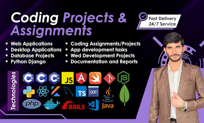 do computer coding projects, assignments, game, app development in cpp python
