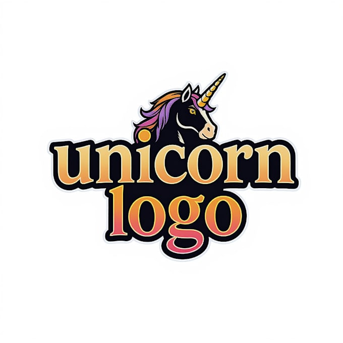 design a magical unicorn logo for your brand