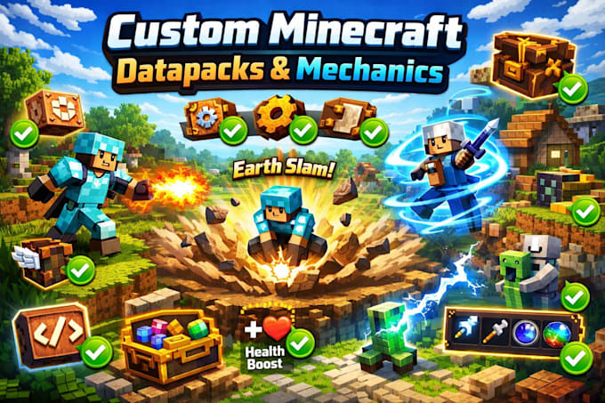 create custom minecraft datapacks commands mechanics for smp servers