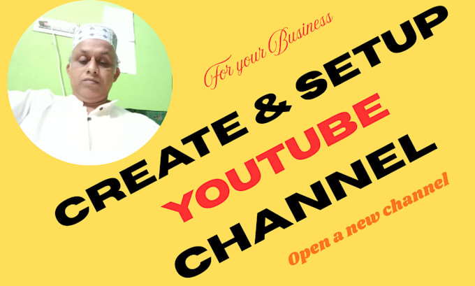 you tube channel setup with logo banner full creation