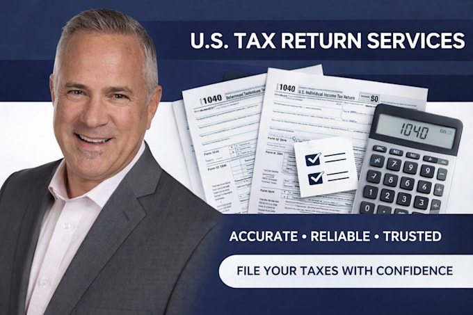 prepare and file your US tax return 1040 w2 1099 schedule c