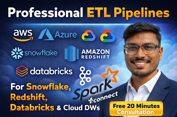 build etl data pipelines to snowflake or redshift