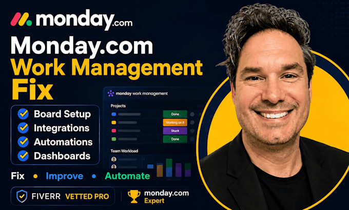 be your monday com consultant and fix your boards, workflows and automations