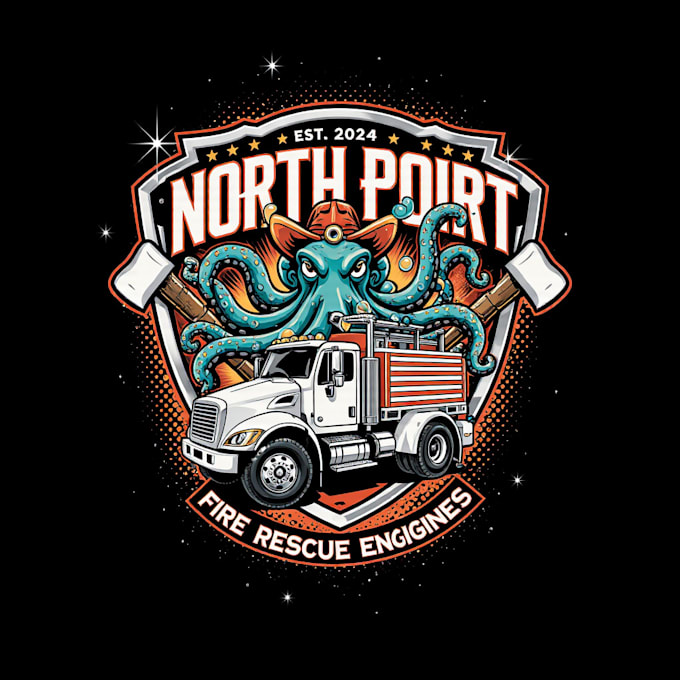 design a professional and unique firefighter logo