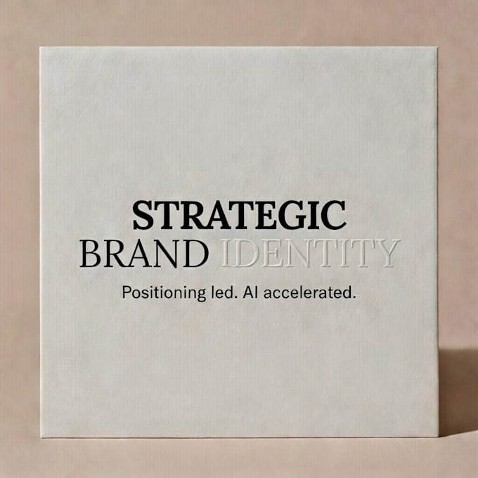 Design a strategic brand identity logo with ai enhanced process by ...