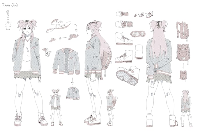 design your character with a character sheet