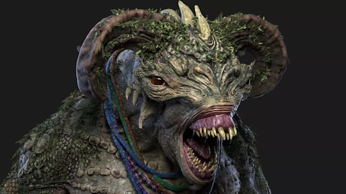 sculpt 3d alien creature,game character anatomy,xgen texture,52 blendshape,daz3d
