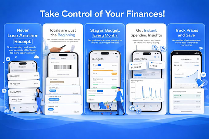 design app screenshots for play store and app store