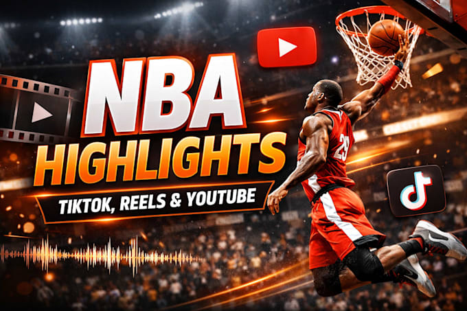 create nba highlight edits for tiktok, instagram and youtube