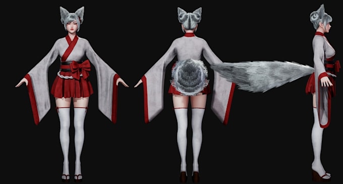 pro rig  3d model for mmd game playermodel cc4 l4d2 koikatsu tf2 sfm and c4d