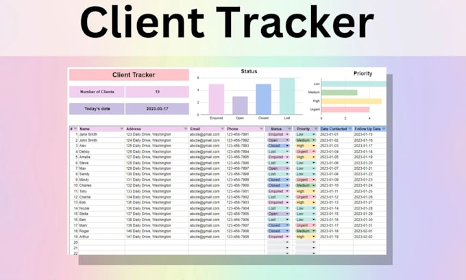 Automate a crm dashboard client and business tracker in google sheets ...