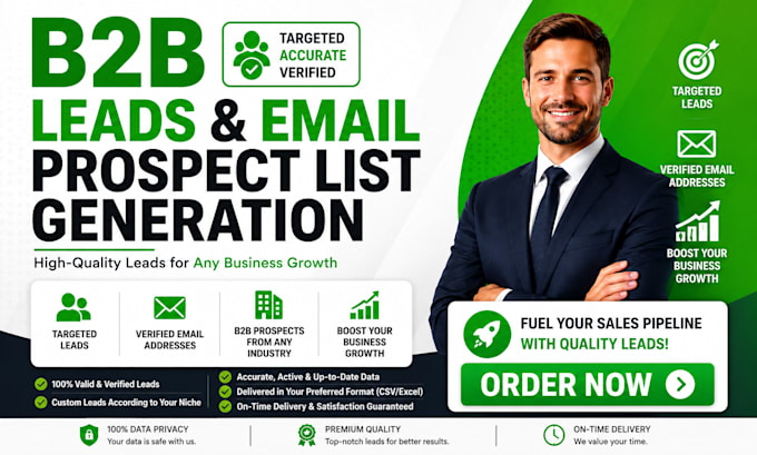 do b2b leads and email prospect list generation for any business growth