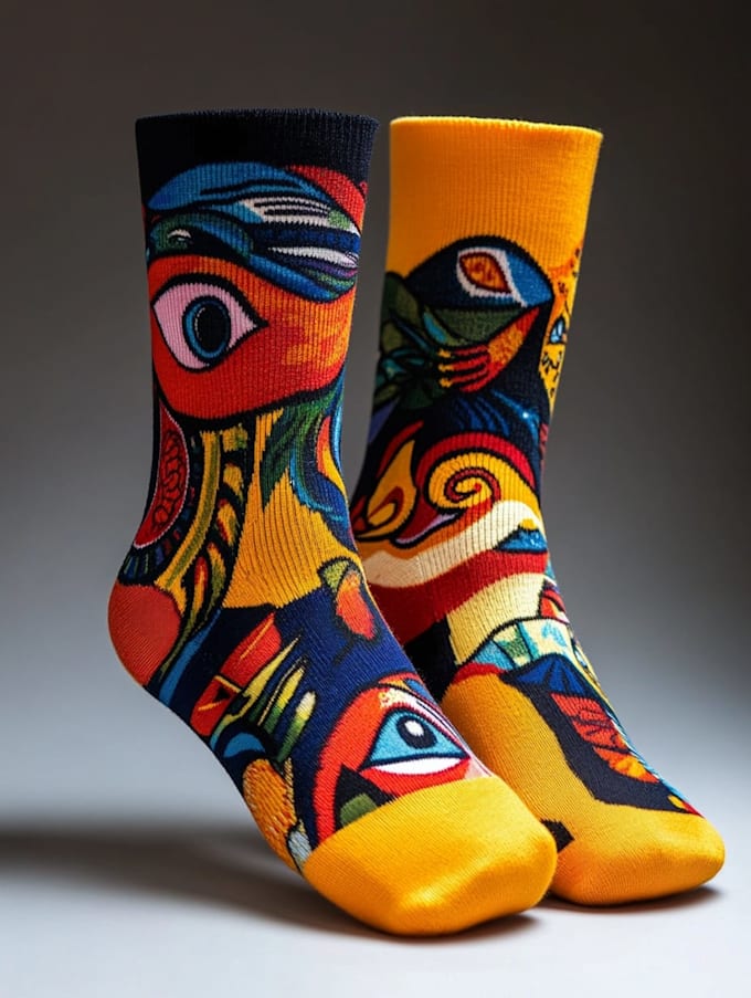 unique socks design and custom socks design