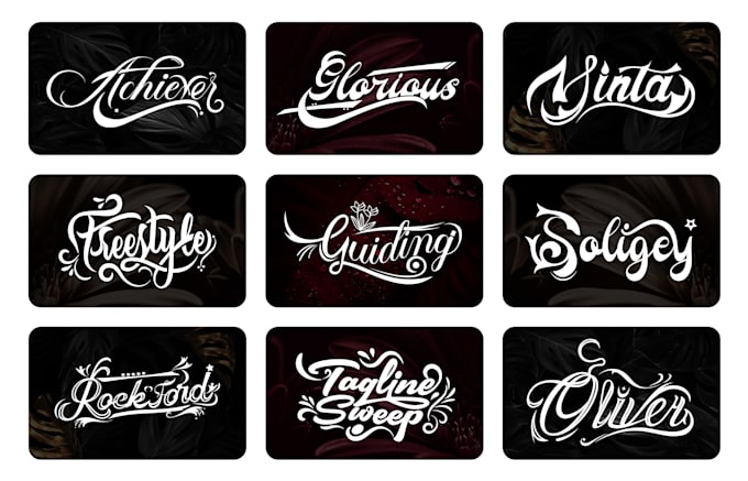 create custom lettering typography logo design