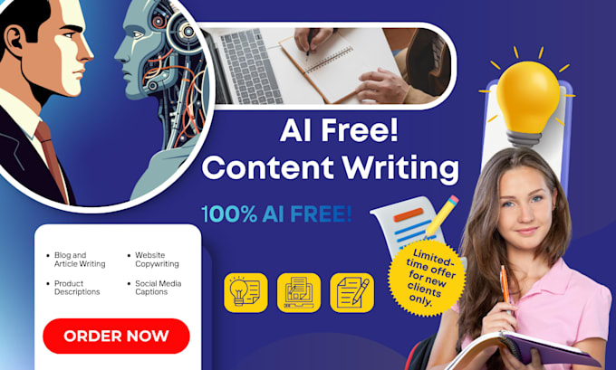create human written ai free SEO content for your website