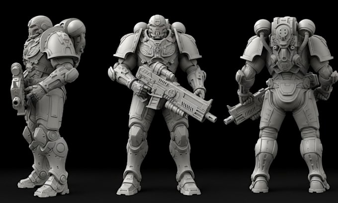 scuipt 3d miniatures warhammer dnd tabletop figurines 3d model for 3d printing