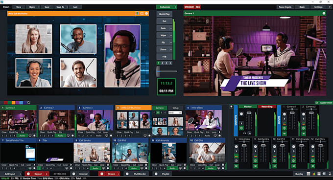 provide professional live streaming and broadcast setup