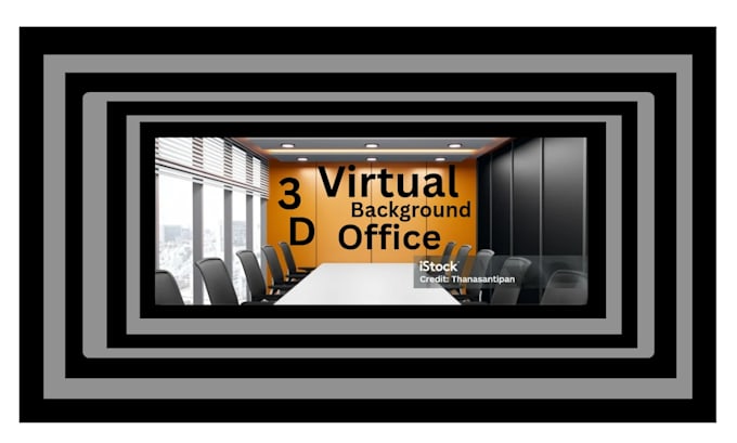 create the virtual background office design professional business office