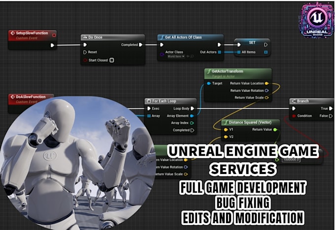 debug, fix or create unreal engine 5 game blueprints, game systems and mechanics