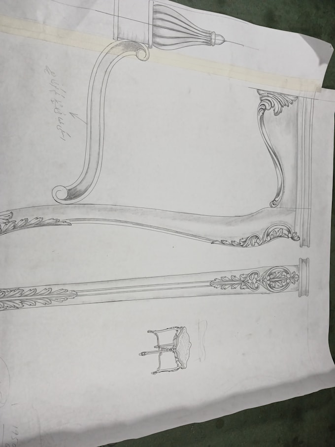 furniture designs hand drawn illustrations
