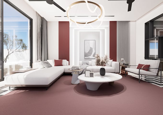 do 3d modelling, interior design and realistic 3d rendering using d5