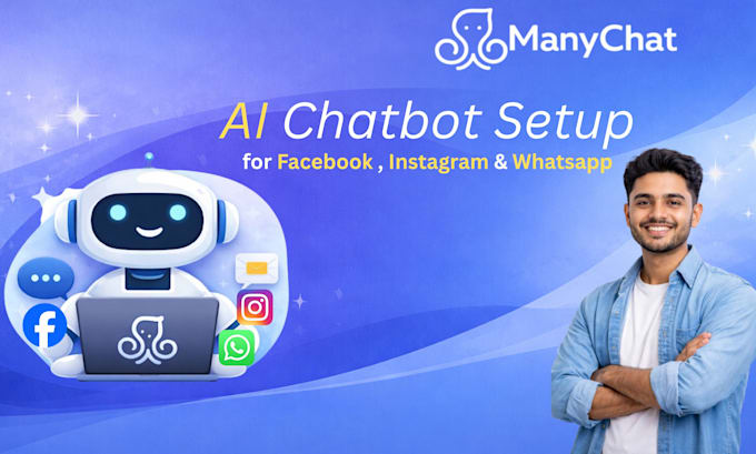 create manychat chatbot for instagram, facebook messenger and whatsapp