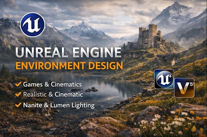 do realistic level environment and design in unreal engine 5 3d game environment