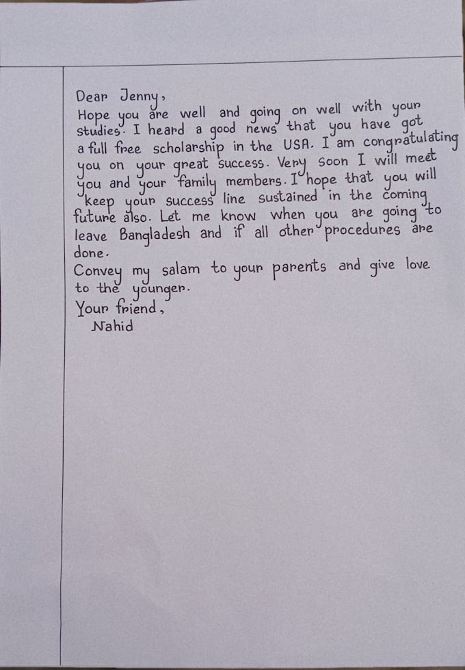 write neat and aesthetic handwritten notes or letters