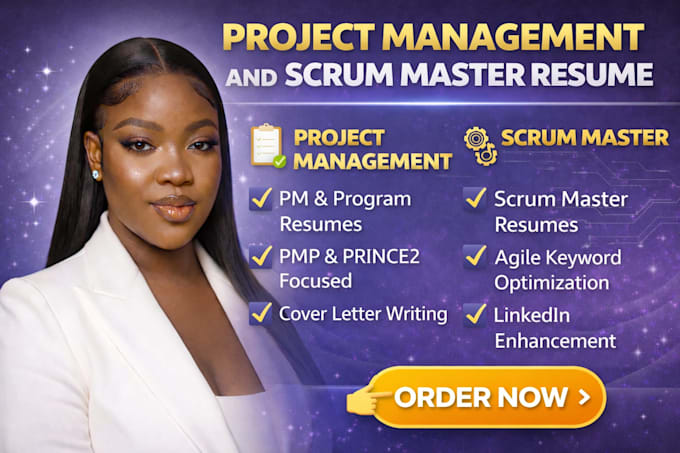 write a professional project management scrum master resume agile pmp