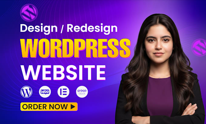 build design redesign wordpress website, website development or business website