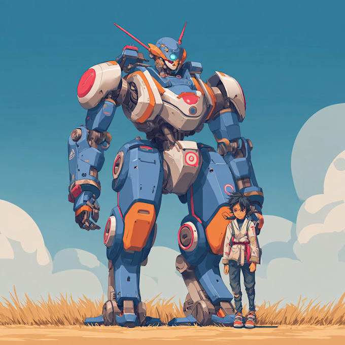 make your high quality mecha illustration for your need