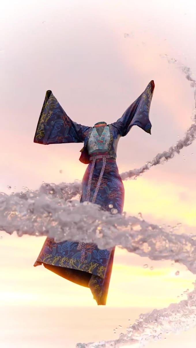create 3d cloth simulation 3d cloth design 3d water simulation 3d particles