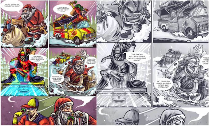 create comic strip illustration for your needs