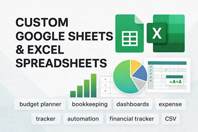 Create custom google sheets and excel spreadsheets by Fisayomi66 | Fiverr