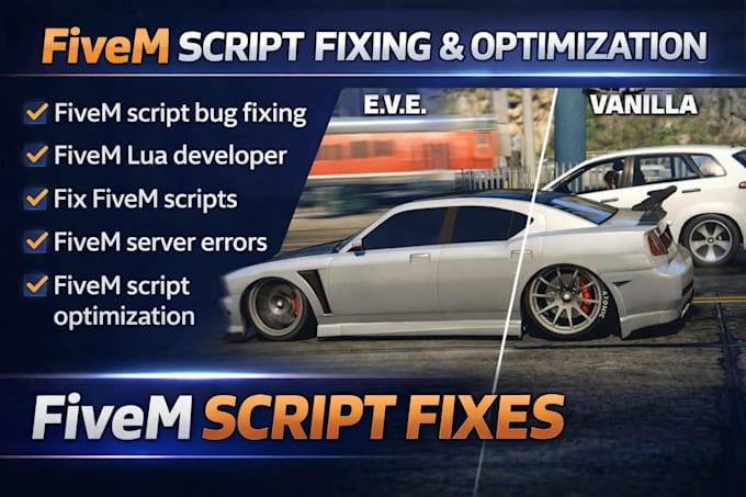 convert, edit, rewrite fivem scripts bugs professionally