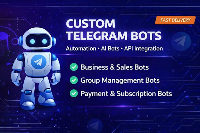 develop a professional telegram bot for any purpose